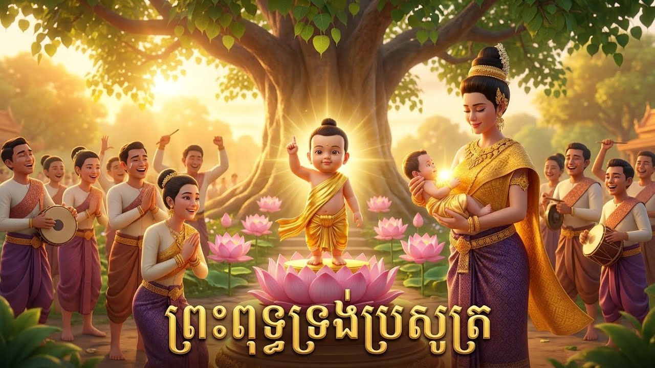 ព្រះពុទ្ធទ្រង់ប្រសូត្រ ពុទ្ធប្រវត្តិសង្ខេប រឿងខ្លី 3DAI Animation