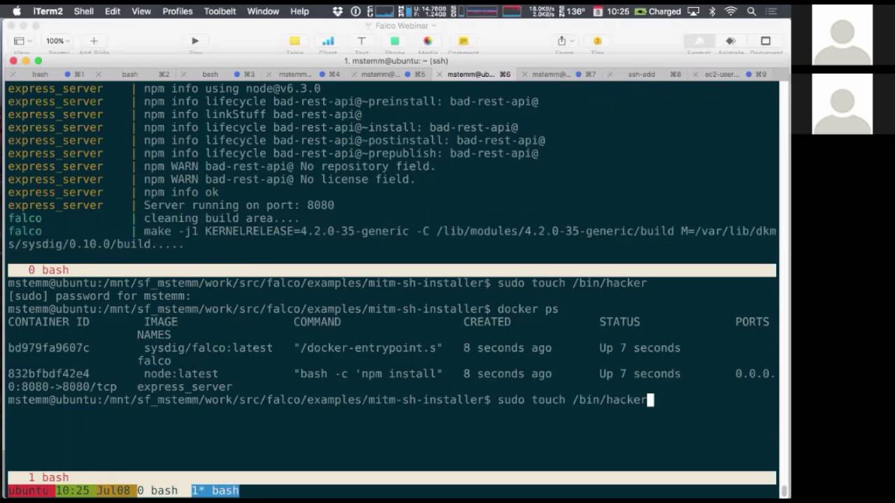 Falco - Open Source Docker Security - WTF my container just spawned a shell