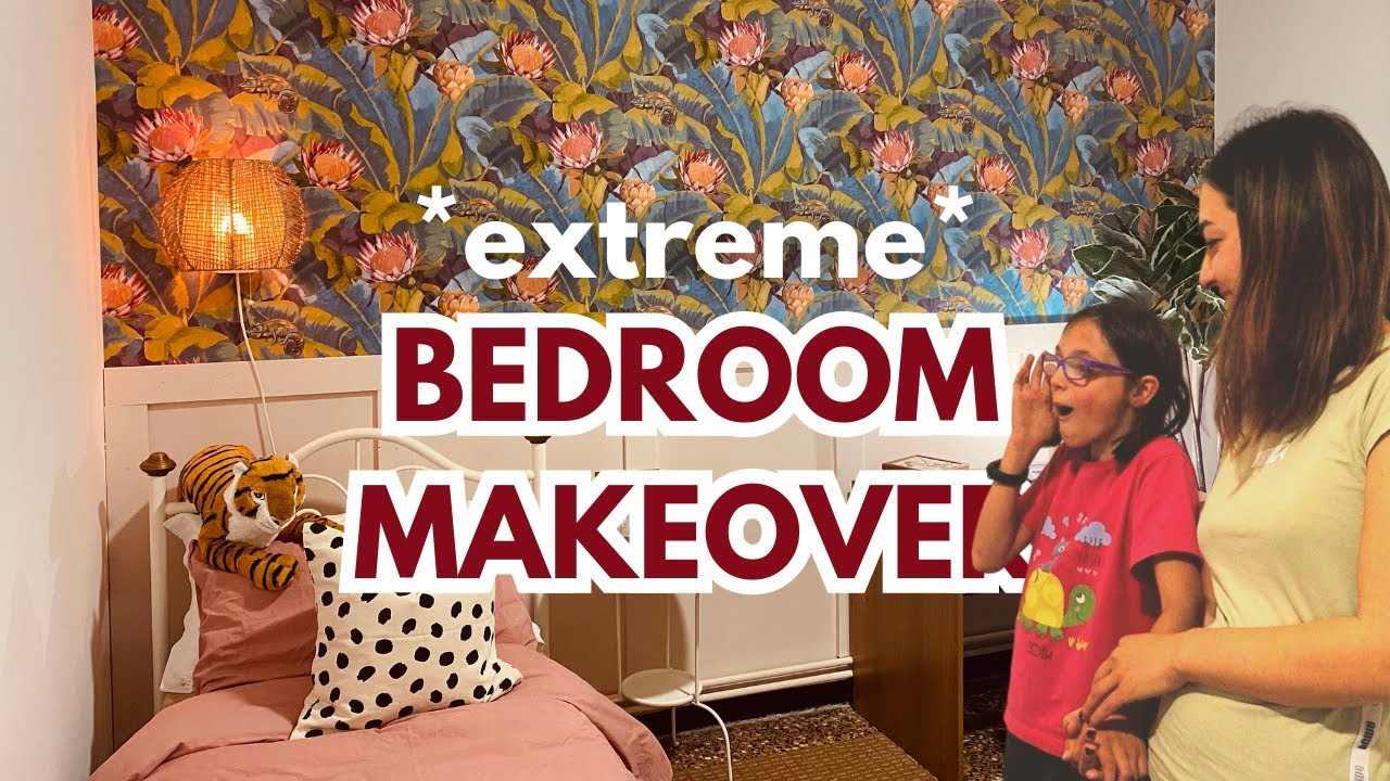 *extreme* BEDROOM MAKEOVER - una camera in stile 'giungla' per una bambina di 11 anni!