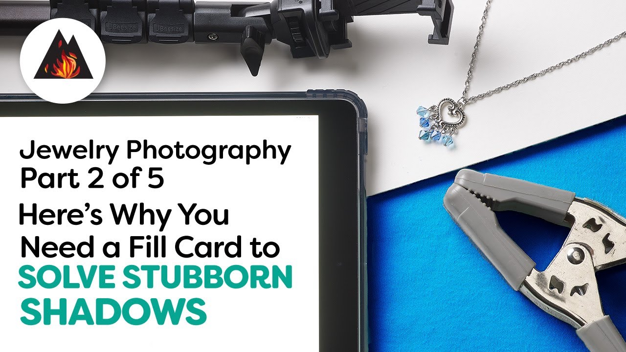 How to Photograph Jewelry with Your Smart Phone - Using a Fill Card