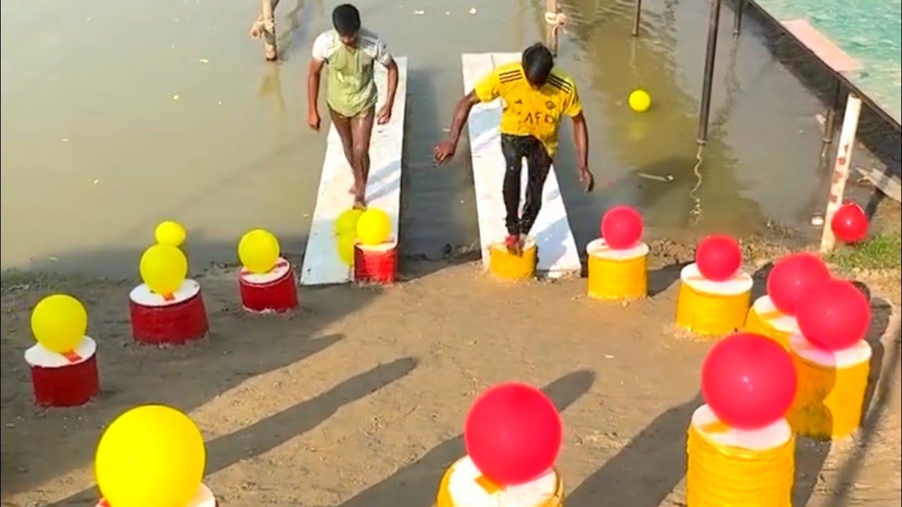 Chance to win exciting prizes in the fun balloon bursting game | SS food challenge tanjila village