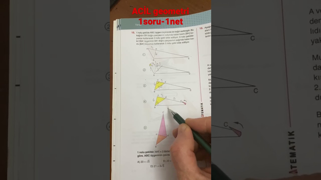 Yks2023 1.soru #acilmatematik #geometri #matematik