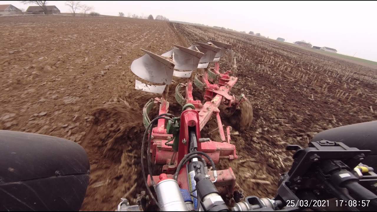 Orka MF 7719 S Unia Ibis XLS spring plowing Massey Fergson plow maize