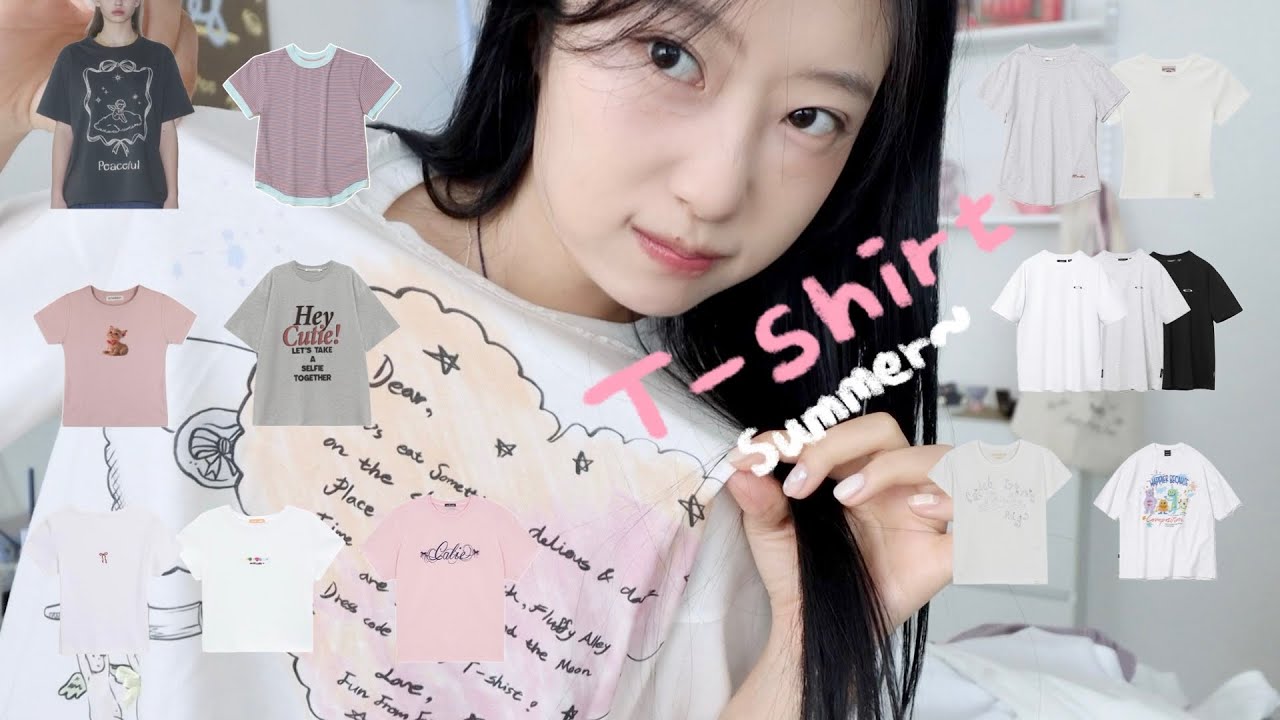 돌아온 티셔츠 모음zip❤︎ 핏 예쁜 기본티부터 박스티 크롭티 레이어드티•• 다양하게 17가지—̳͟͞͞♡ 좋아하는 티셔츠까지 싹 모아모아〰️