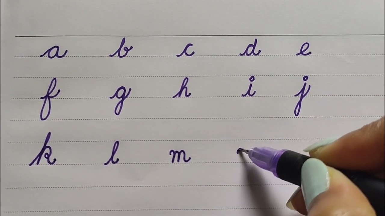 a to z English Alphabet || Lowercase Alphabet Cursive Writing || abcd Small Letters Cursive Writing