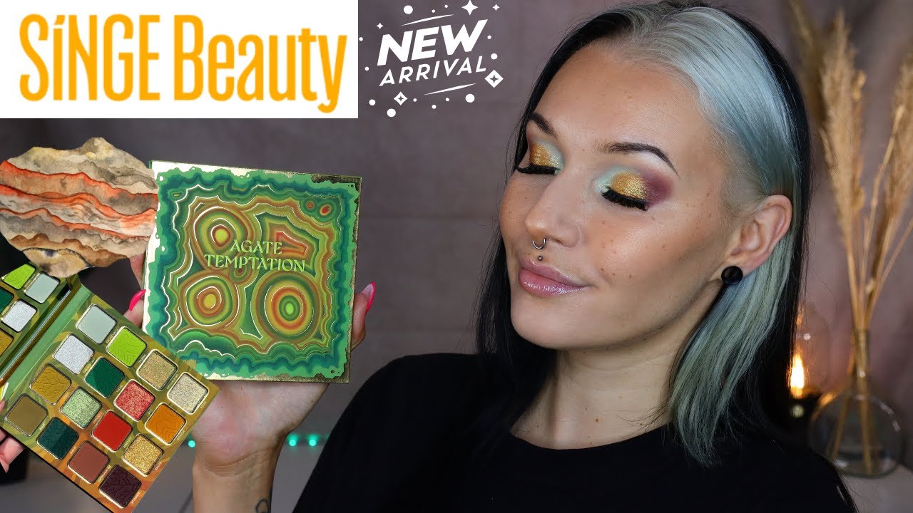 SINGE Beauty 💚 AGATE Temptation Palette von ‪@Angelica Nyqvist  I deutsche Review I Indiebrands
