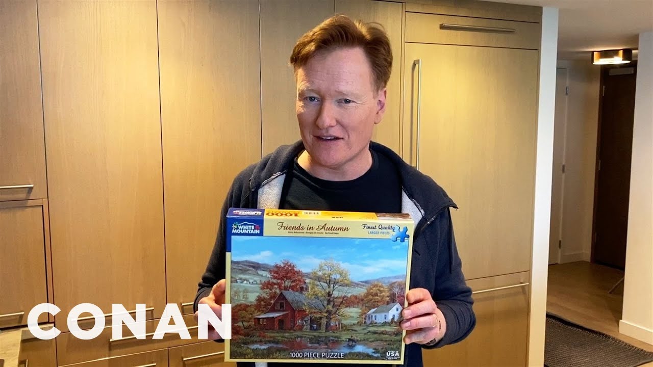 Conan Demonstrates How To Properly Sanitize Your Jigsaw Puzzle | CONAN on TBS