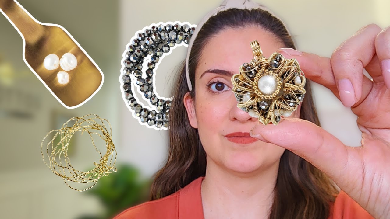 Te enseño a hacer un dije de alambre y perlas