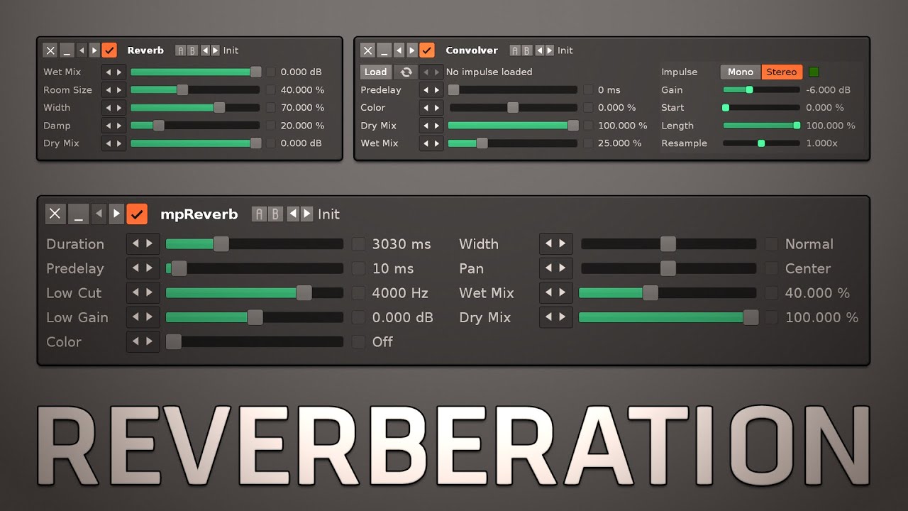 Реверберация - Reverb, mpReverb и Convolver
