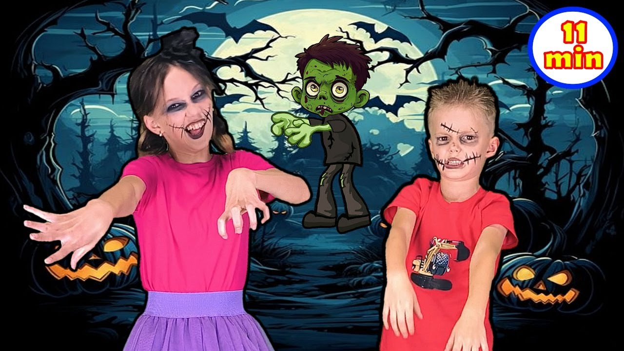 I Am Zombie Song + Zombie epidemic +MORE Kids Halloween Song #ZombieSong #ZombieKids #KidsHalloween