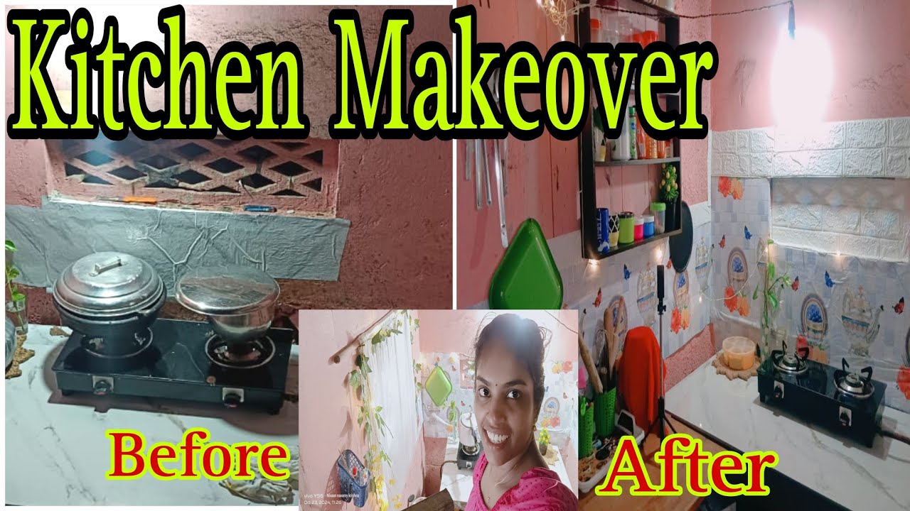 😱Non Modular #kitchen organization #kitchen makeover #അടുക്കള മൊത്തത്തിൽ അടുക്കി✨ പെറുക്കി 🔥🌈🔥