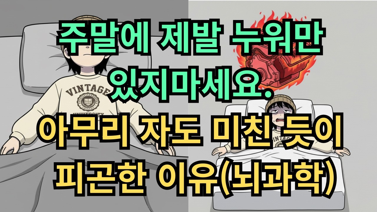 주말 내내 시체처럼 잤는데 미친 듯이 피곤한 이유(체력 문제 아님) #뇌과학 #심리학