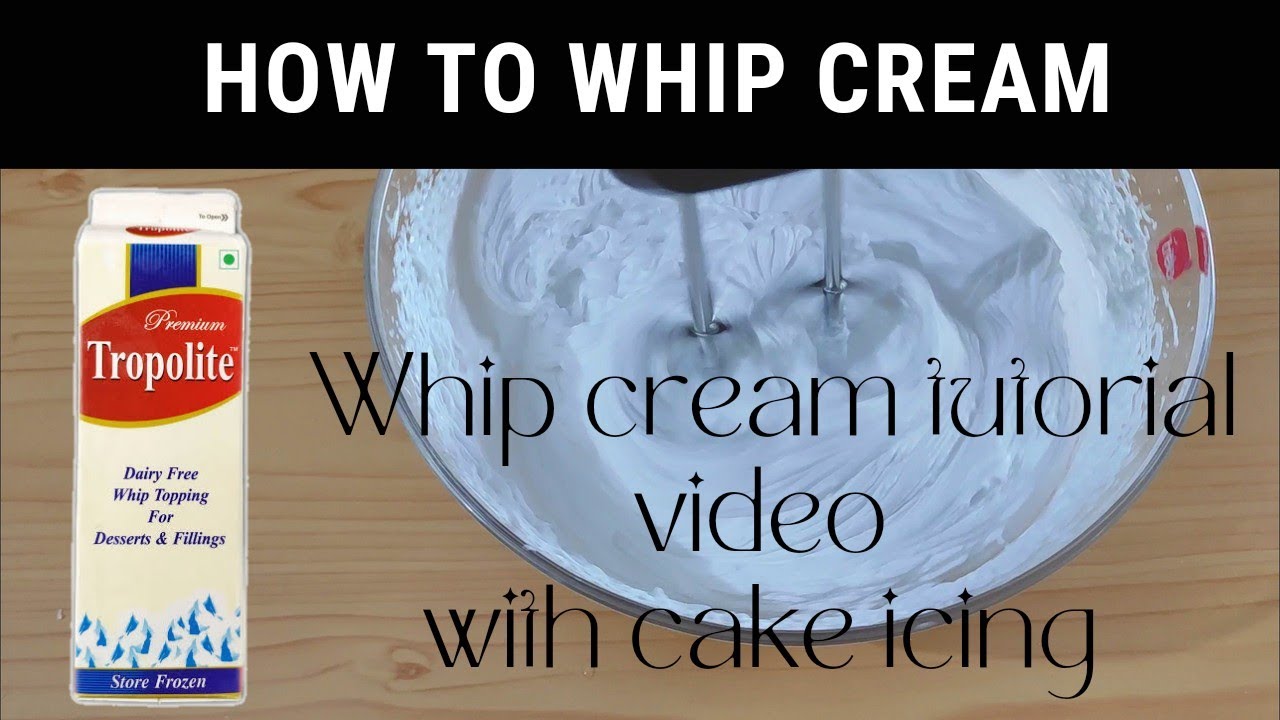 how to whip cream at home || whip cream tutorial video || stiff peaked whip cream || whip cream