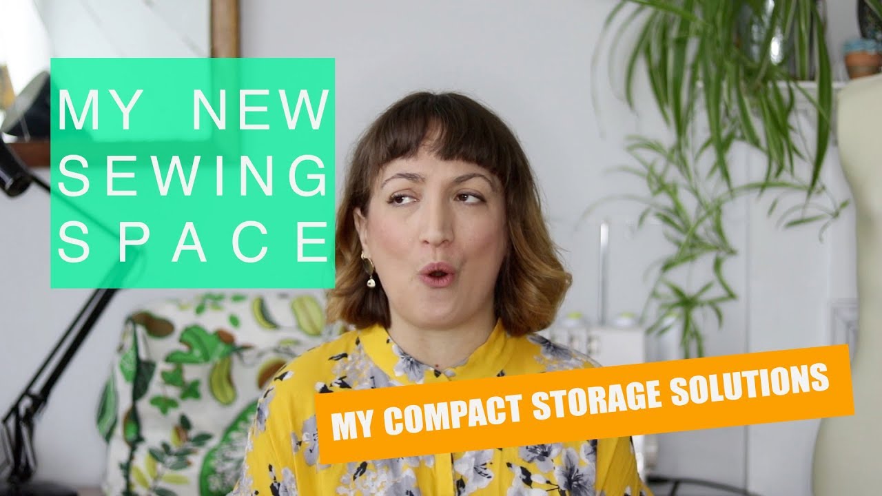 My NEW Sewing Space! | Compact and minimal craft storage ideas