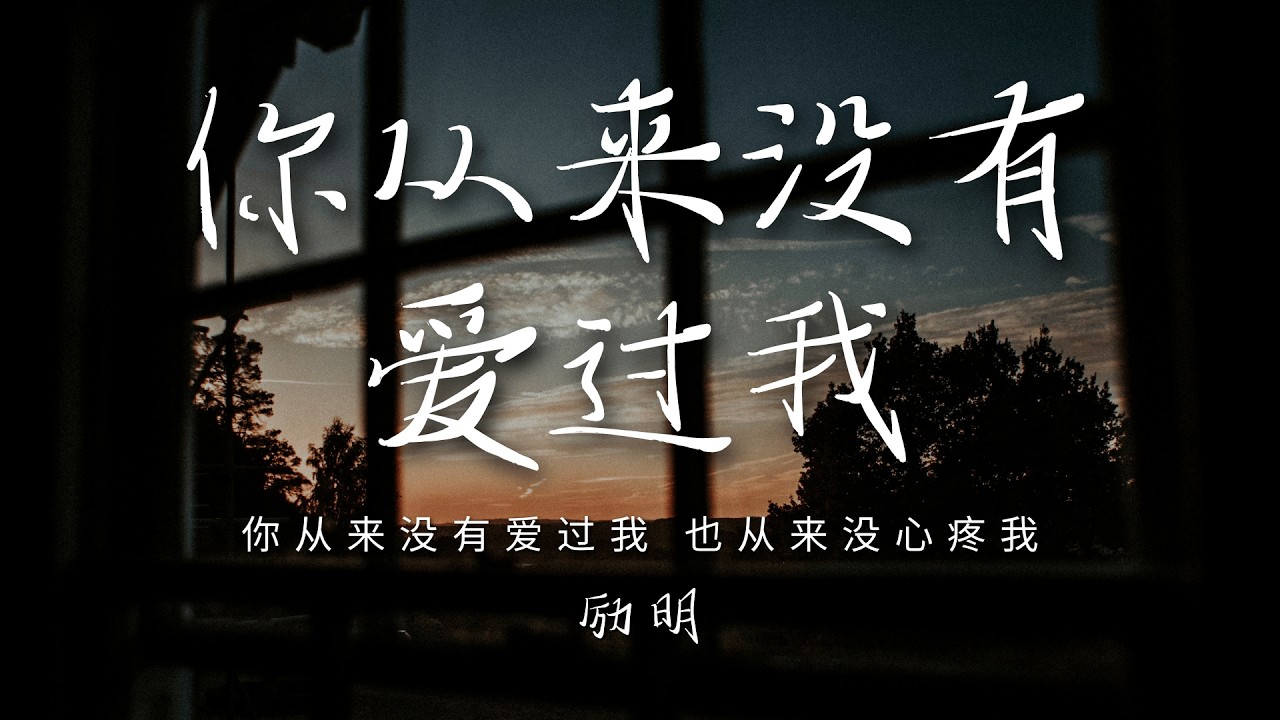 励明 - 你从来没有爱过我（扬烁烟嗓版） 「你从来没有爱过我也从来没心疼我 你不过是一时寂寞而我刚好身边路过」 【动态歌词/PinyinLyrics】♪