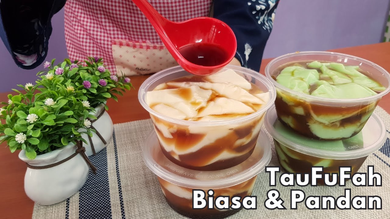 Cara Buat TauFufah Biasa dan Pandan | TauFuFah Pandan Homemade Recipe