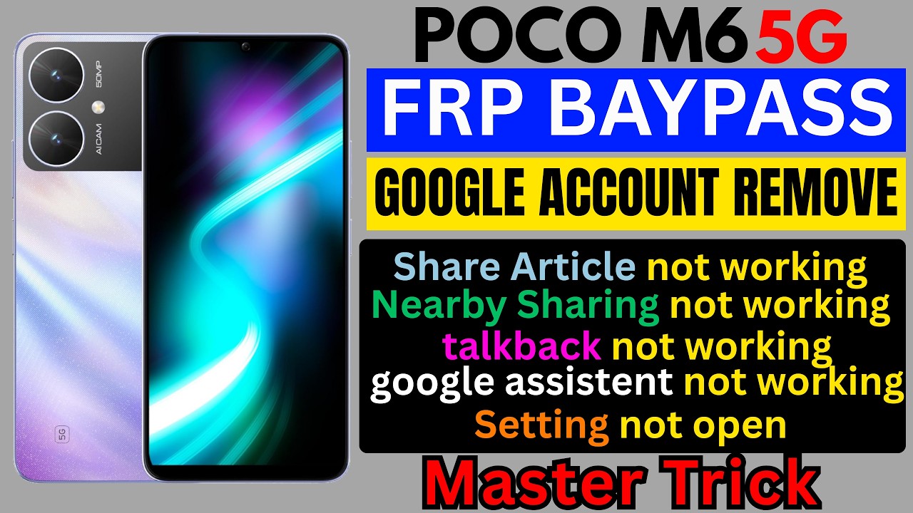 ||POCO M6 5G FRP BYPASS || POCO M6 5G google account bypass | hyper OS 2 🔥 || without PC #android15