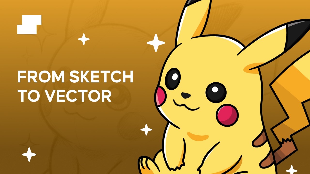 Adobe Illustrator Speed Art | Drawing Pikachu From Sketch to Color #pokemon #digitalart