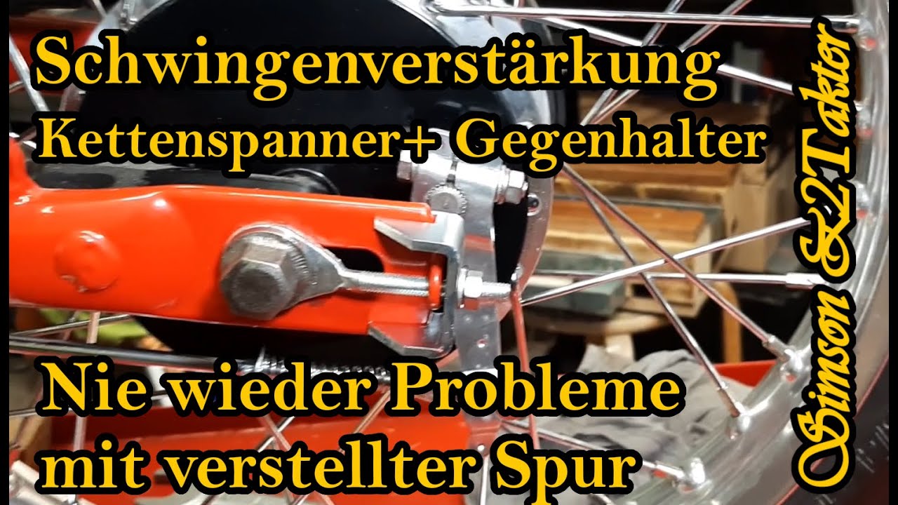 Schwingenverstärkung, Kettenspanner+ Gegenhalter von Moped Klaus