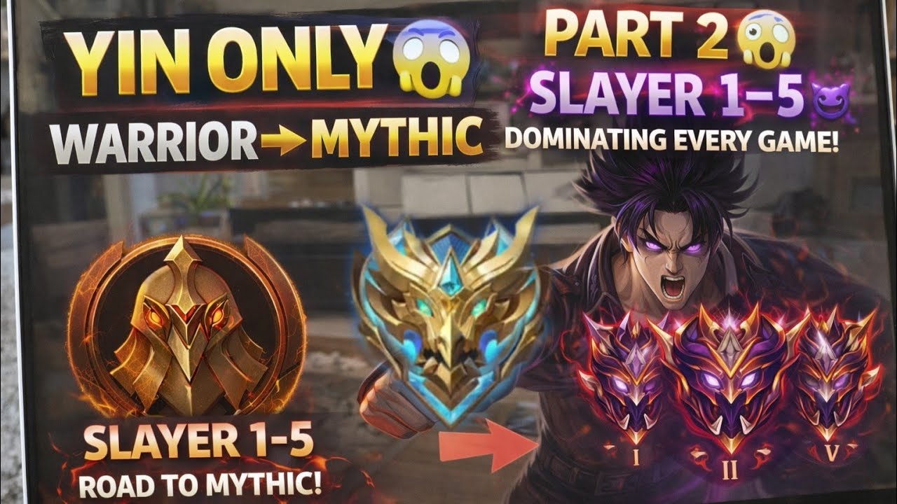 I Played YIN ONLY From Warrior to Mythic… PART 2 😱🔥 (The Hardest Challenge in MLBB 2026!)