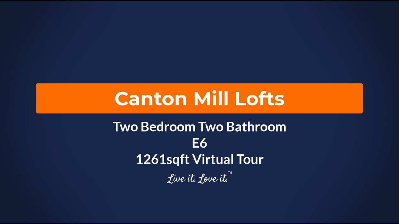 Georgia Apartments Canton Mill Lofts E6 1261sqft Virtual Tour