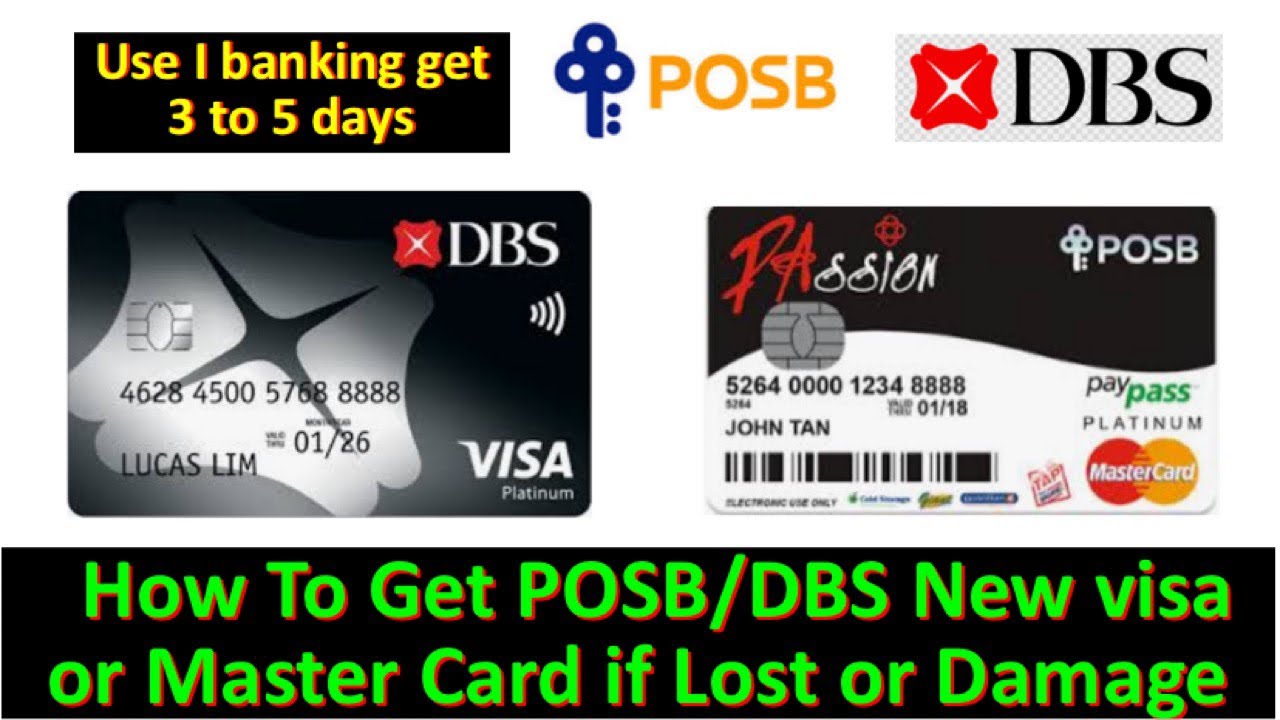 How To Replace POSB/DBS Card if lost or damage Use i banking | How To Replace Visa card | POSB | DBS