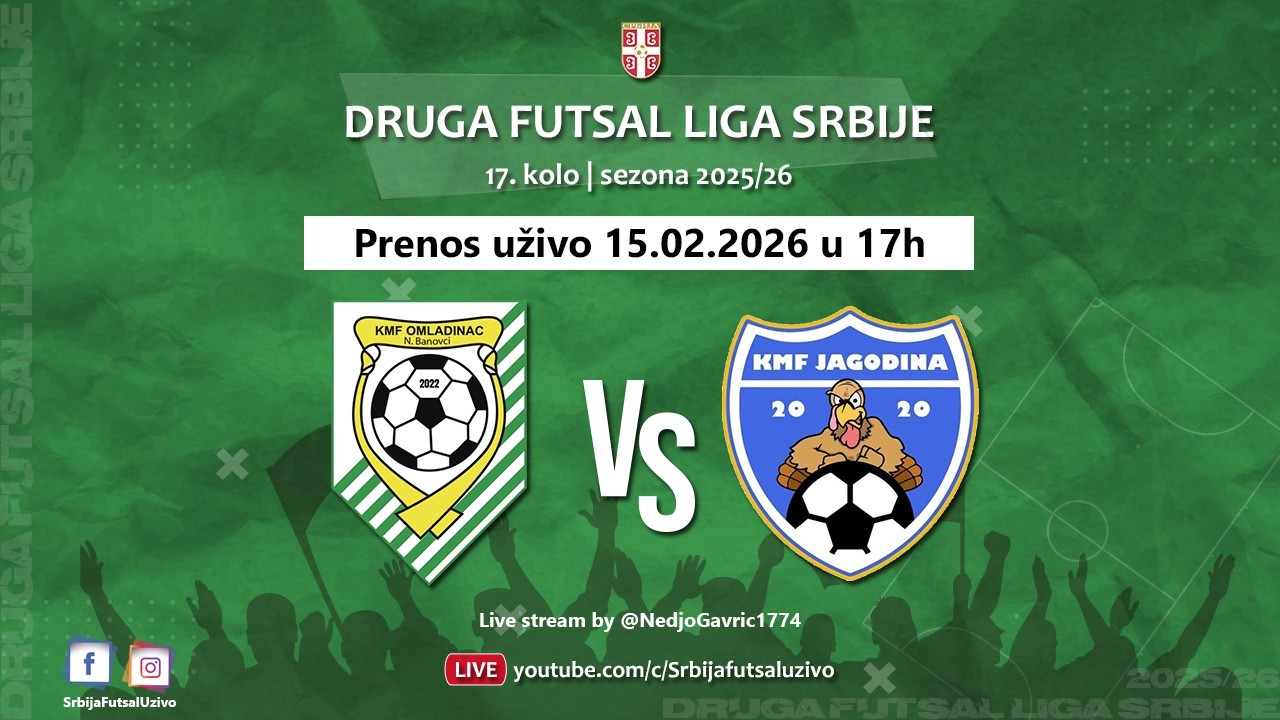KMF Omladinac - KMF MB Jagodina | Druga futsal liga Srbije