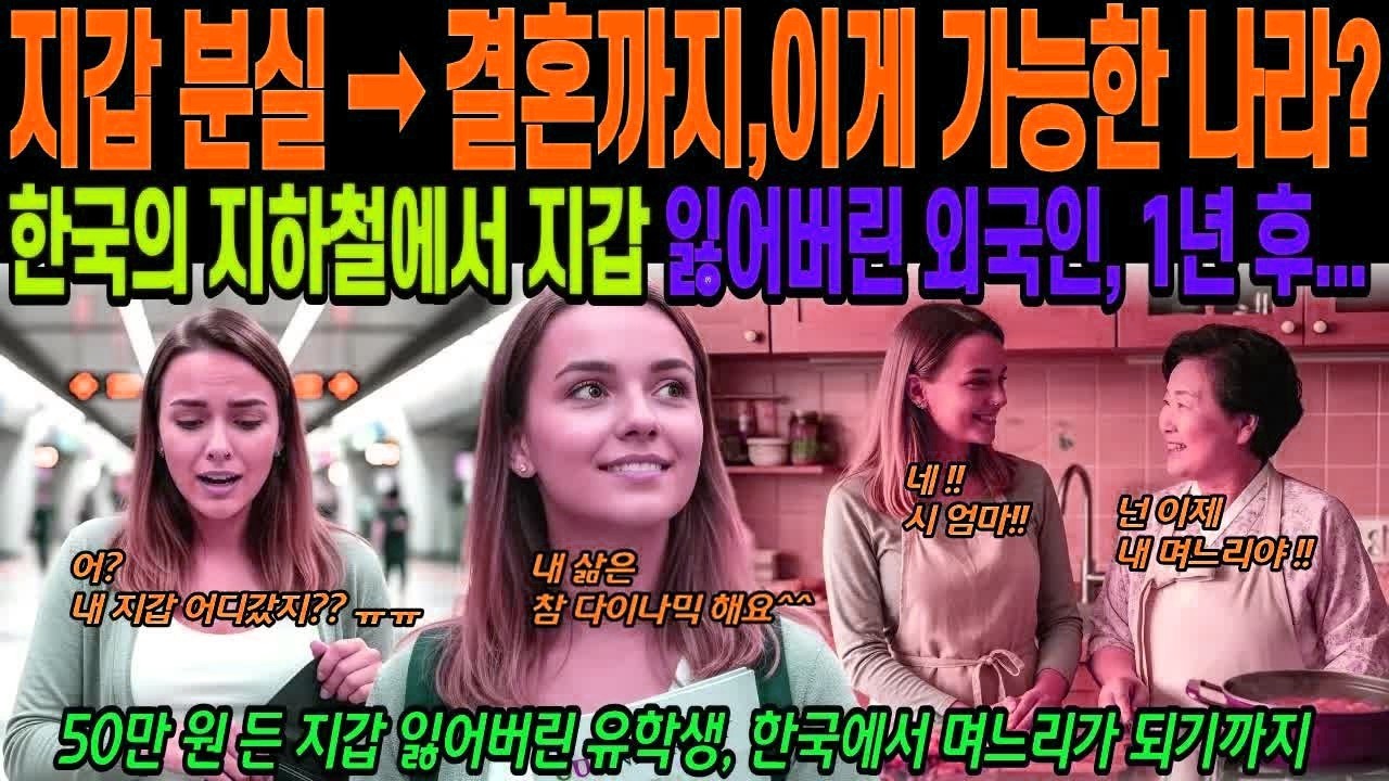 해외감동사연 한국서 50만원 때문에 며느리 된 여성, 이탈리아 여대생의 반전 드라마, 시니어 드라마, 라디오 사연
