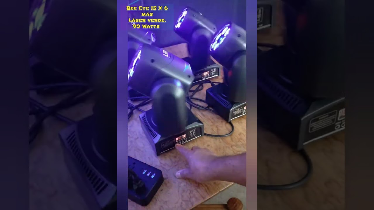 Cabezas Robóticas Ojo de Abeja 90 Watts RGBW más Láser.