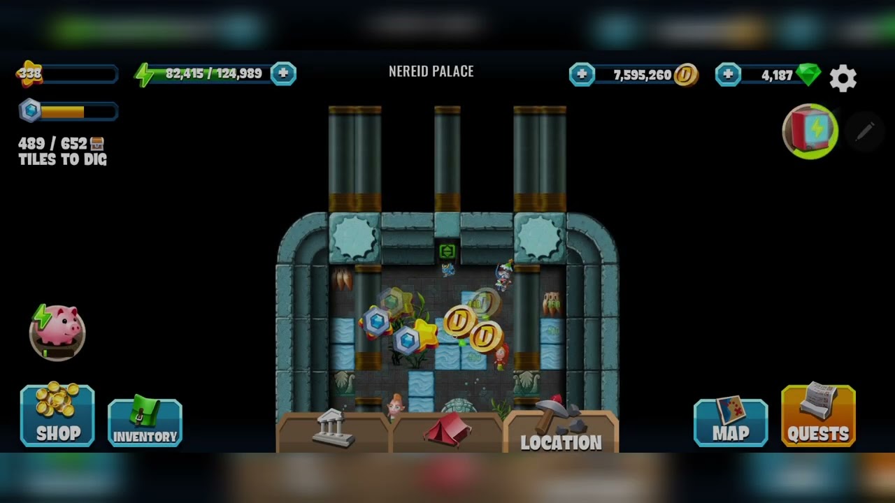 Nereid Palace|Gaia|Atlantis|Diggy's Adventure 