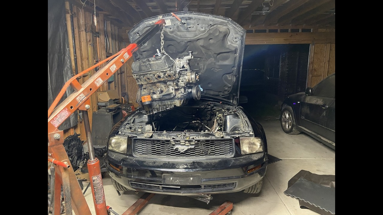 2005 Ford Mustang V6 How To Removal Engine.