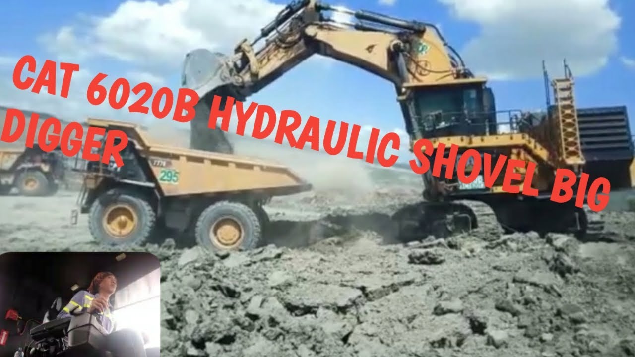 CAT 6020B EXCAVATOR IN CAB VIEW
