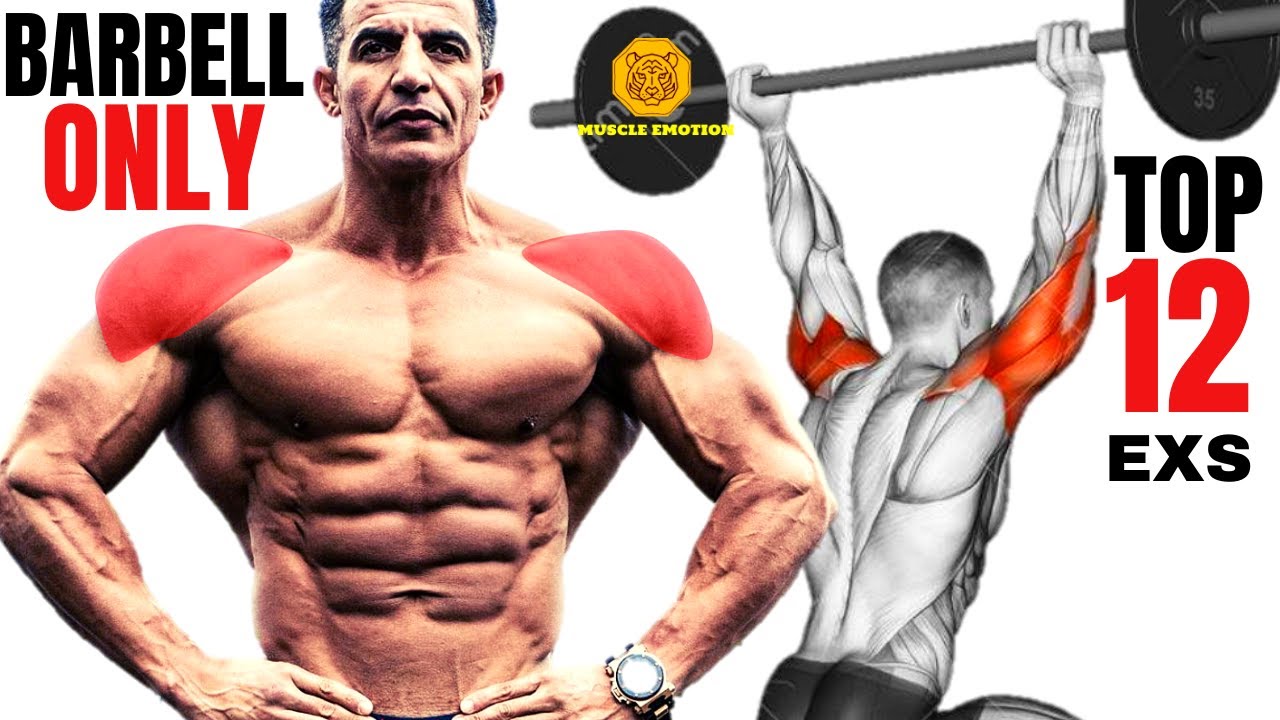 12 BEST SHOULDERS EXERCICES WITH BARBELL ONLY AT HOME