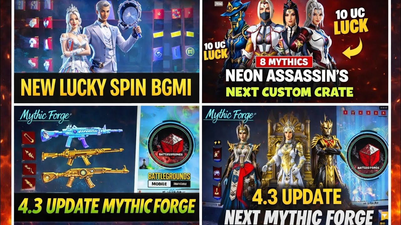 🔥 BGMI 4.3 UPDATE – NEW MYTHIC FORGE + 🔫 M416 GLACIER + LEAKED SKINS! 🔥