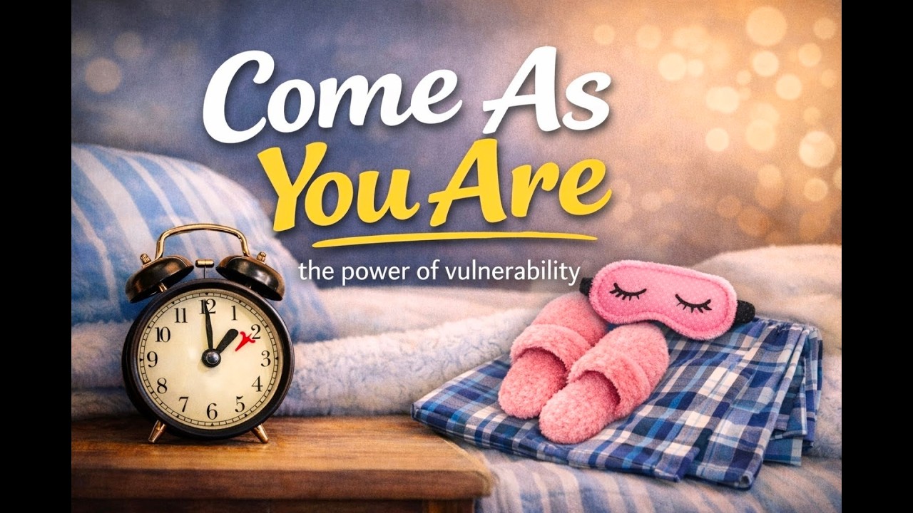 Come as you are. (Time change Pajama Sunday) A message about vulnerability and authenticity