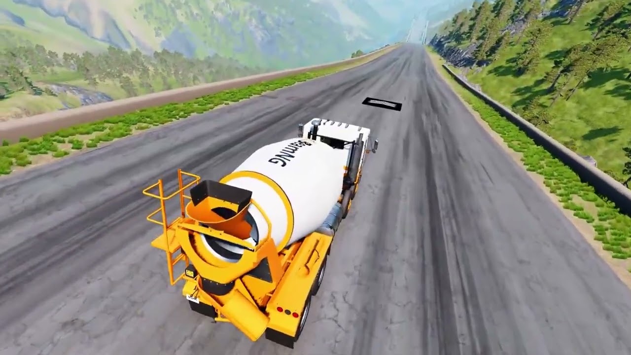 900km/h Downhill Sprint&mdash;Who Can Stop at the Finish?#beamng #carcrashsim #racinggame #simulation 