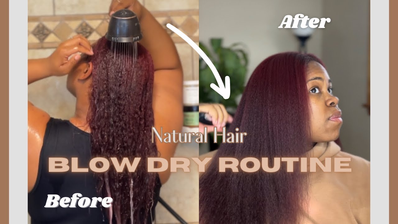 How to: Blow dry & Stretch Type 4 NATURAL HAIR without Heat Damage
