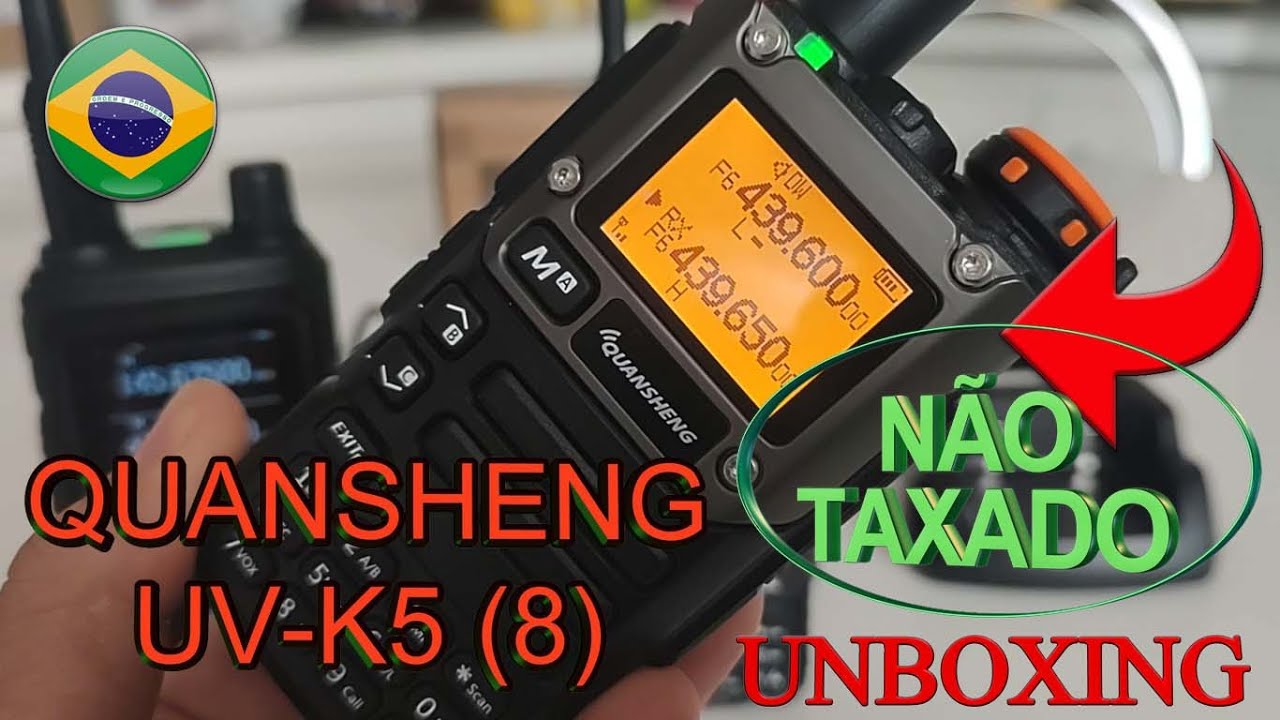 HT Quansheng UV-K5 (8) - Bom e Barato - Multibanda 50 a 600MHZ (RX) AM/FM - VHF/UHF (TX)