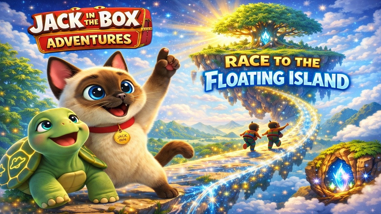 Jack & Pebble Race to the Floating Island! 🏝️| Magical Adventure Story | Jack in the Box Adventures