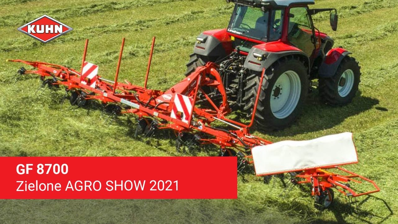 Zielone AGRO SHOW 2021 - przetrząsacz KUHN GF 8700