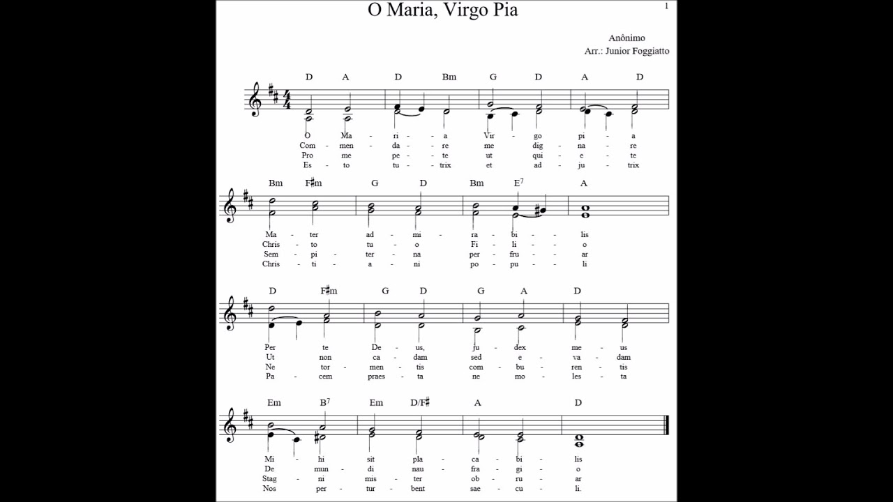 O Maria, Virgo Pia