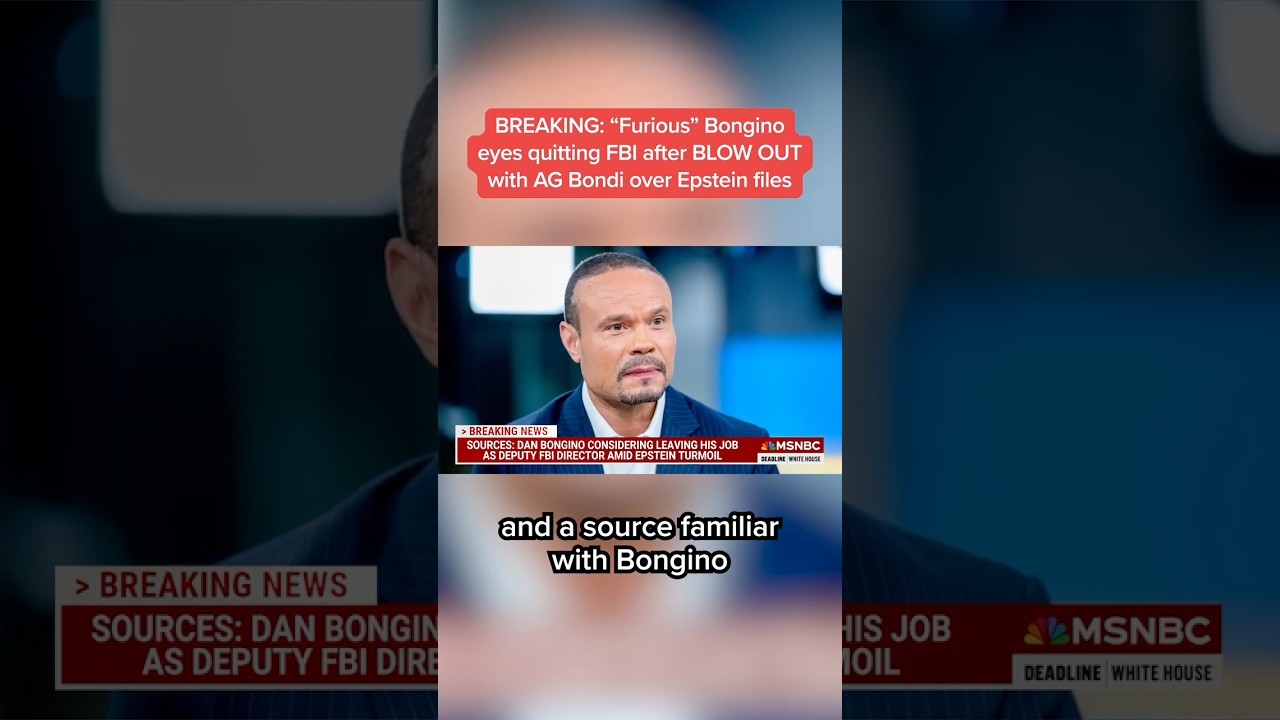 'Furious' Bongino eyes quitting FBI after BLOW OUT with AG Bondi over Epstein files