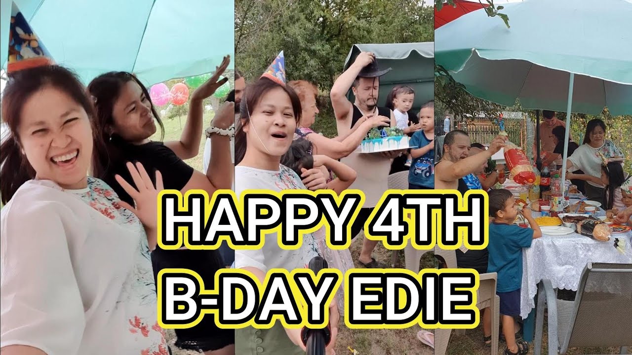 NAG CELEBRATE SA 4TH B-DAY NI EDIE KASAMA ANG FRIEDS AND FAMILY