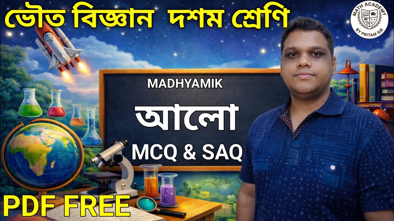 Madhyamik | আলো | Class 10 Physical Science | MCQ & SAQ | PDF Free