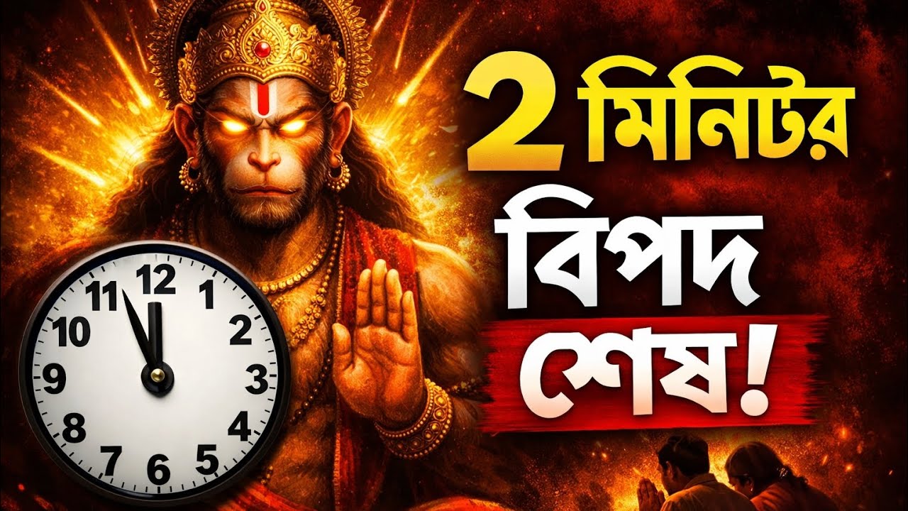 হাজার ব্যস্ততার মাঝেও ২ মিনিট শুনুন এই হনুমান মন্ত্র | বিপদ কেটে যাবে ও অর্থ আসবে|#hanumanmantra 