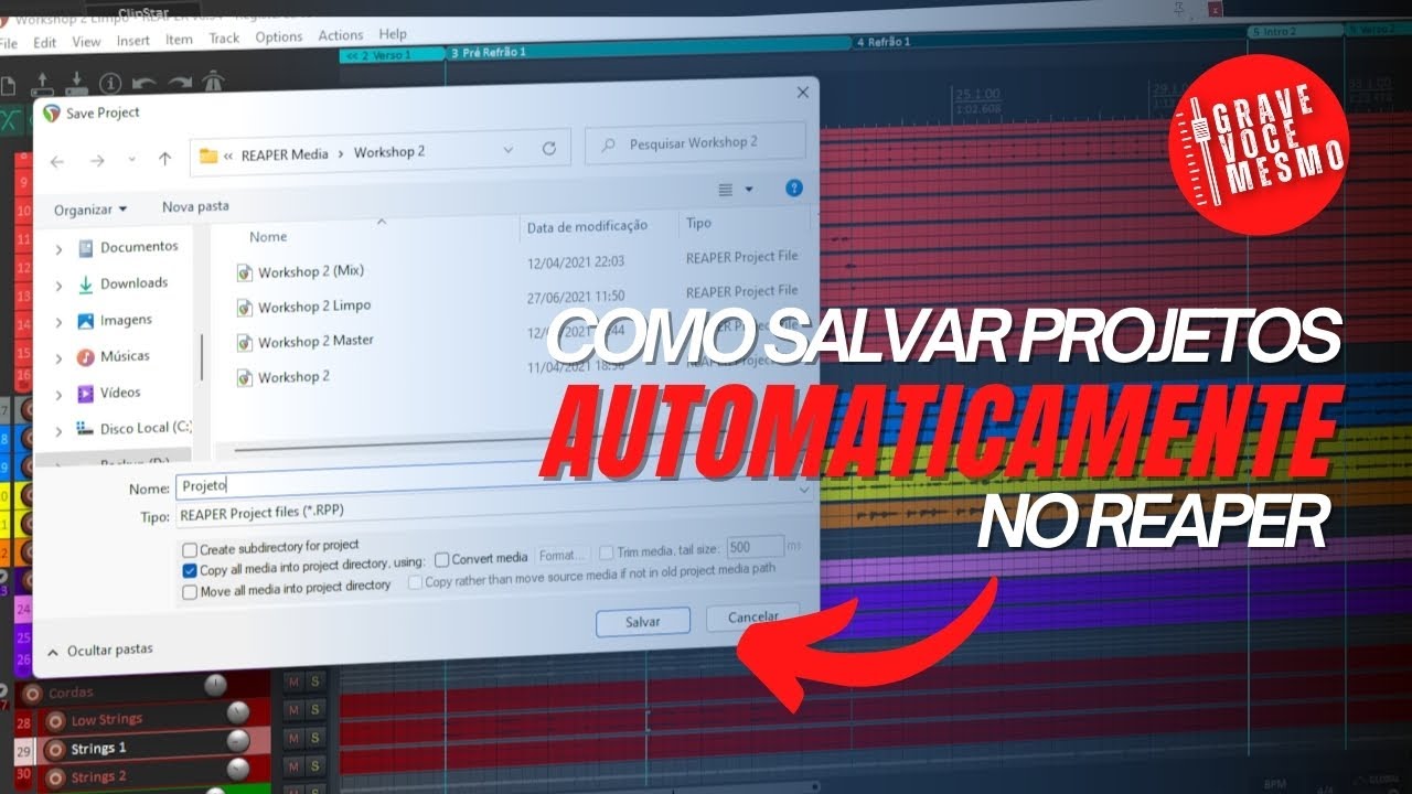 Nunca Mais Perca seus Projetos no Reaper com essa DICA!