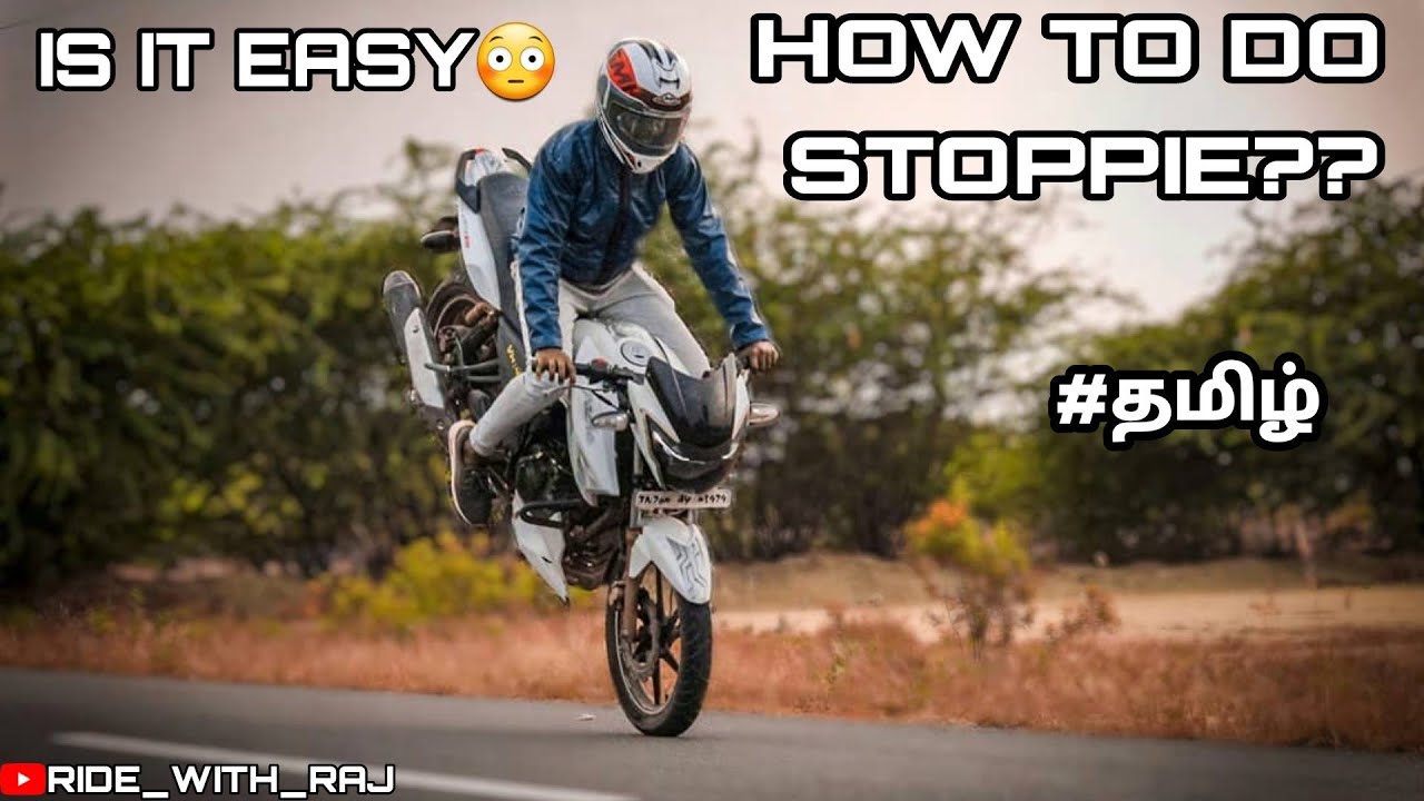 How To Do Stoppie|In Easy Steps|Learn Stoppie In 2 Min|RTR 180|Ft.MR MENTAL MIND RIDER#stunt #tamil