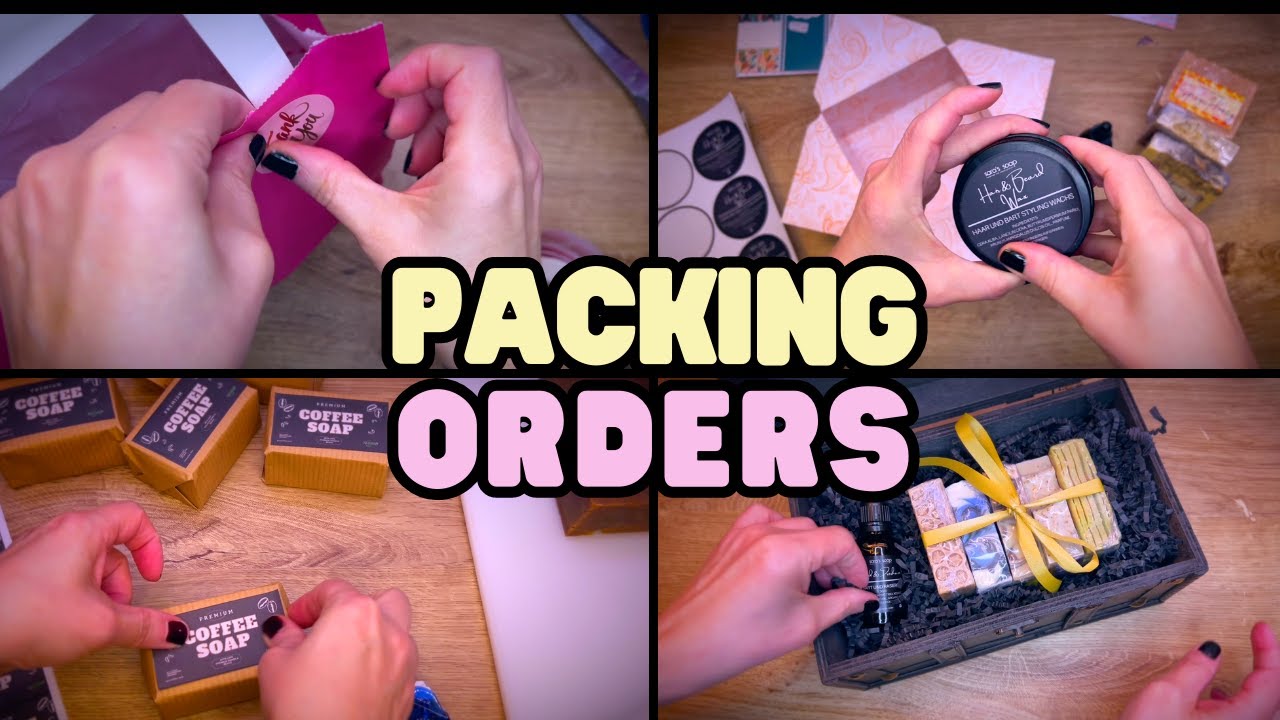 ASMR Packing Orders No Talking - Small Soap Business Packing Vlog