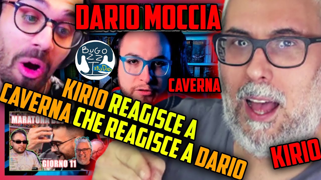 Kirio reagisce a Caverna che reagisce a Dario Moccia con Caverna e Kirio alla Maratona - ANEDDOTI