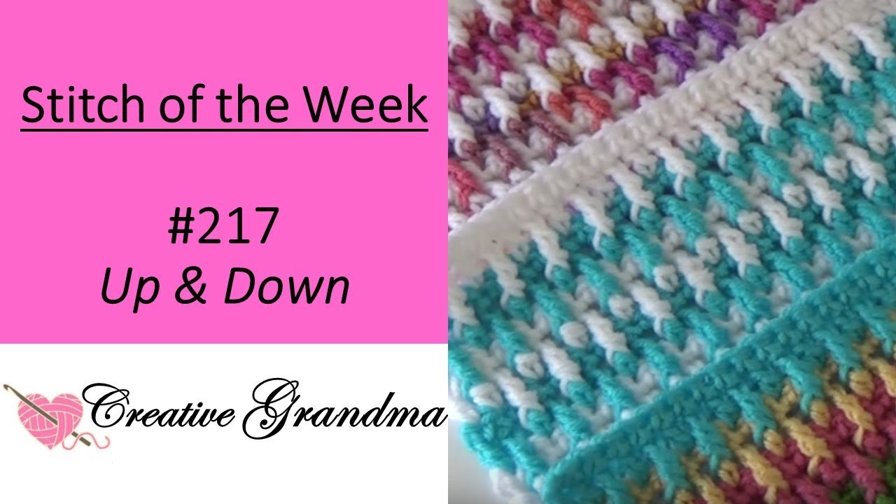 Stitch of the Week #217 Up and Down Stitch (Free Pattern at the end of video)